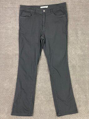 Criquet Comfort Canvas Pants Mens 35x32 Fit 36x31 Gray Chino Golf Stretch